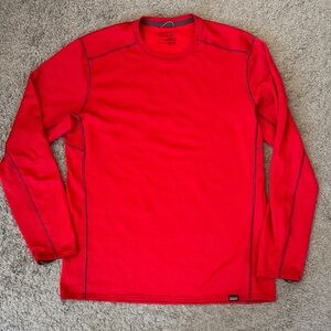 Patagonia men’s Red Capilene base layer red